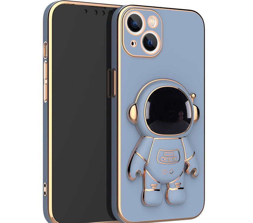 3D Astronaut Phone Case Anti-Drop Electroplating Bracket