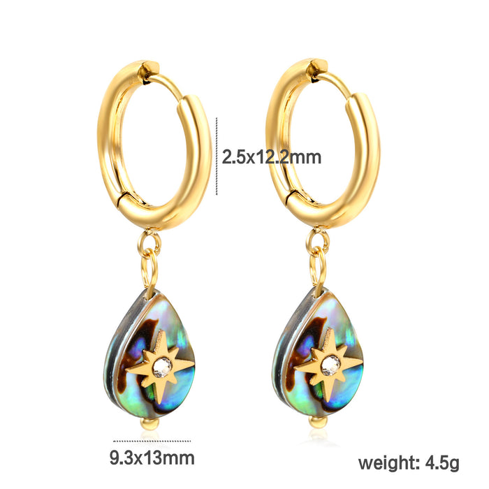 Creative Ear Studs Light Luxury Temperament Abalone Shell Earrings