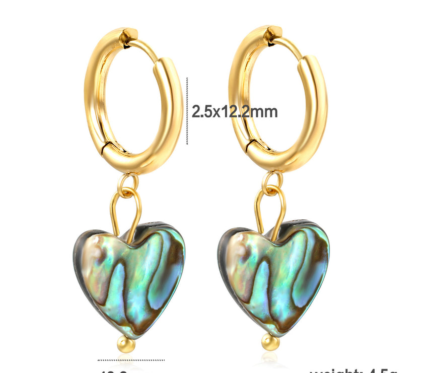 Creative Ear Studs Light Luxury Temperament Abalone Shell Earrings