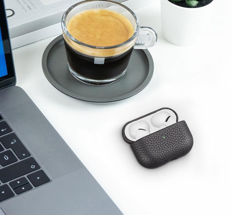 Portable Leather Litchi Pattern Bluetooth Earbuds Case