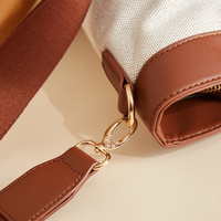 Large Canvas Tote Diaper Bag with Stroller Clips