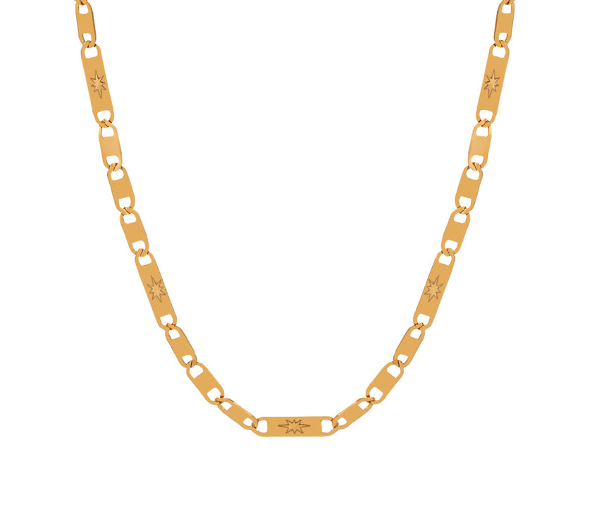 Simple Niche Hammer Pattern Personality Necklace