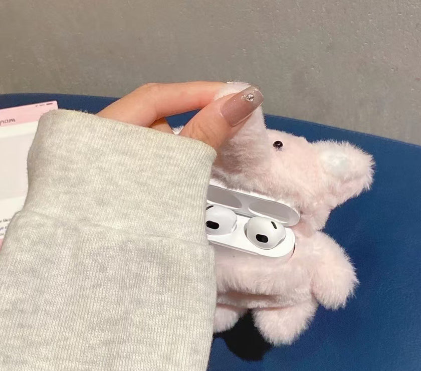 Plush Baby Elephant Wireless Bluetooth Earbuds Case