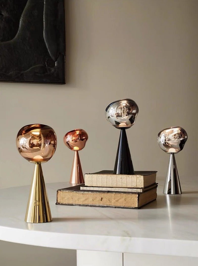 مصباح طاولة LED قابل للتعتيم محمول من Melt - مصباح سرير عصري نورديك 